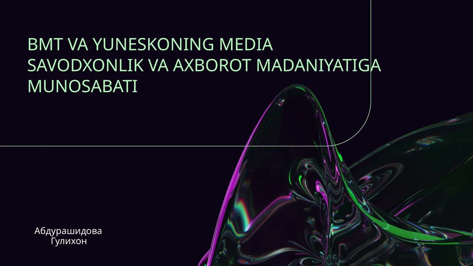 BMT VA YUNESKONING MEDIA SAVODXONLIK VA AXBOROT MADANIYATIGA MUNOSABATI 1