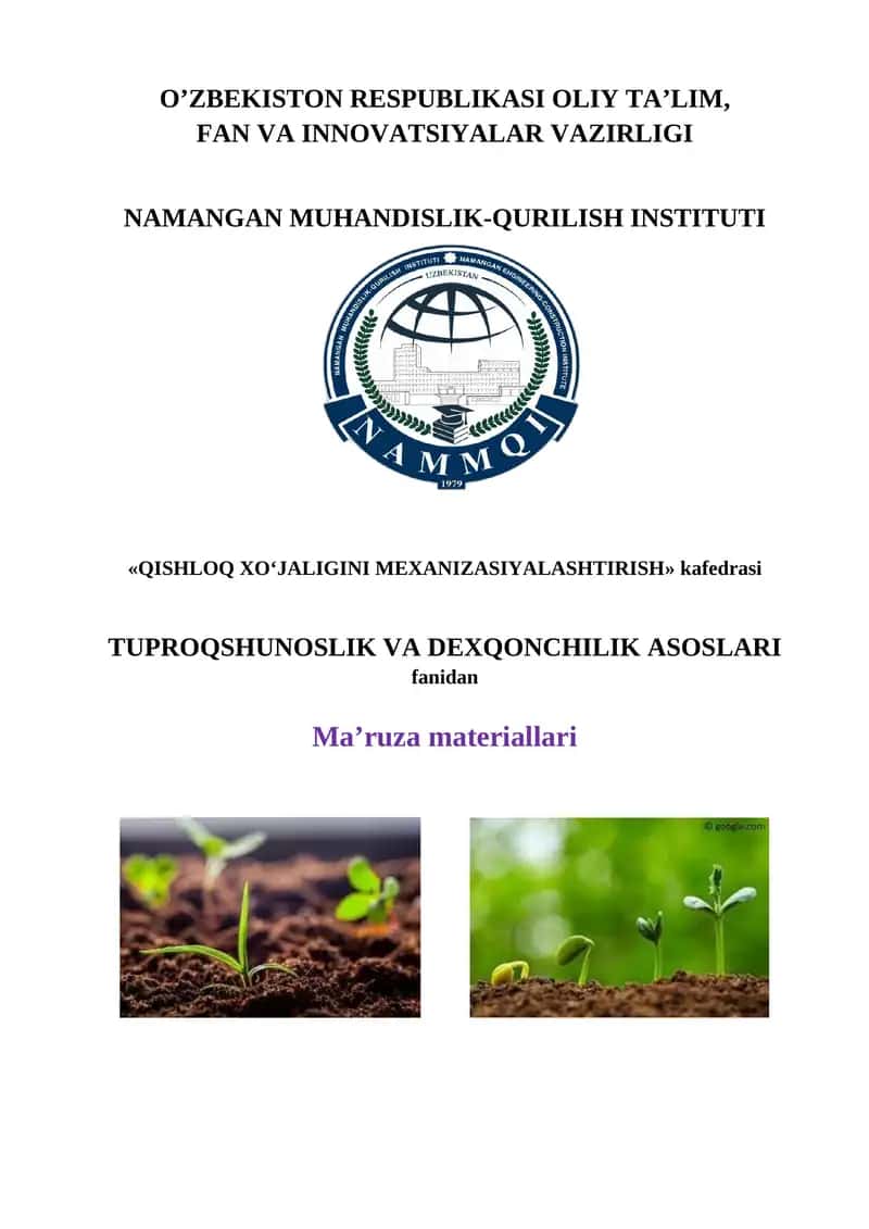 Qishloq xo‘jaligini mexanizasiyalaştirish va innovatsion texnika 1