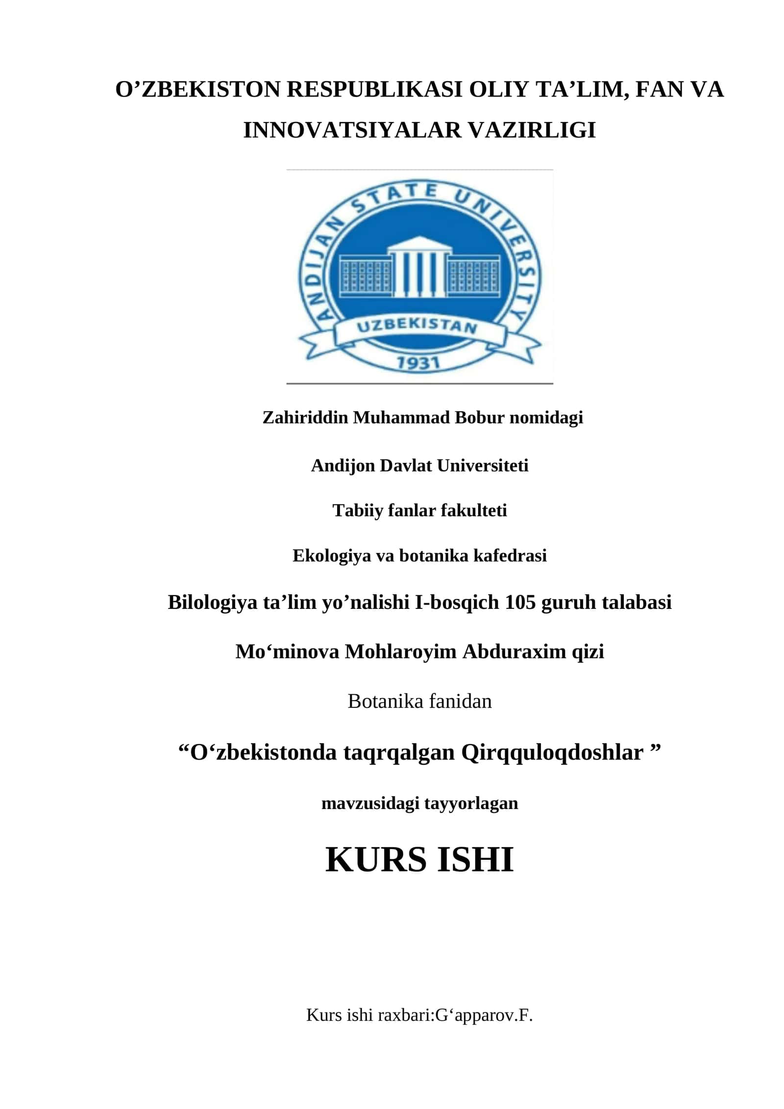 O’zbekistonda taqrqalgan Qirqquloqdoshlar 1