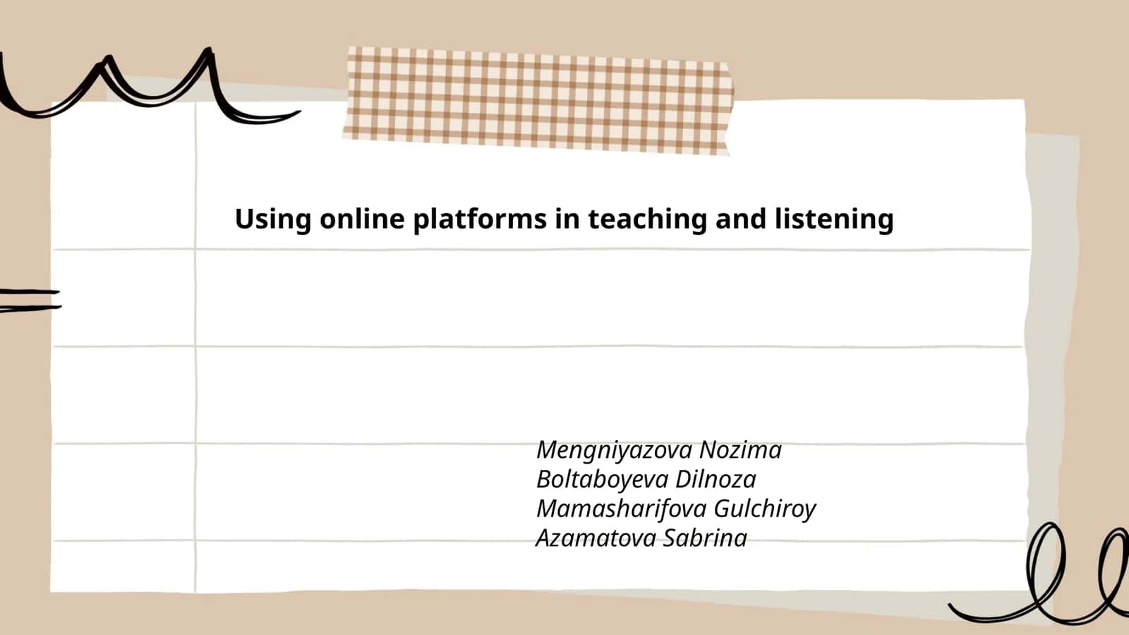 Using online platforms in teaching and listening 1