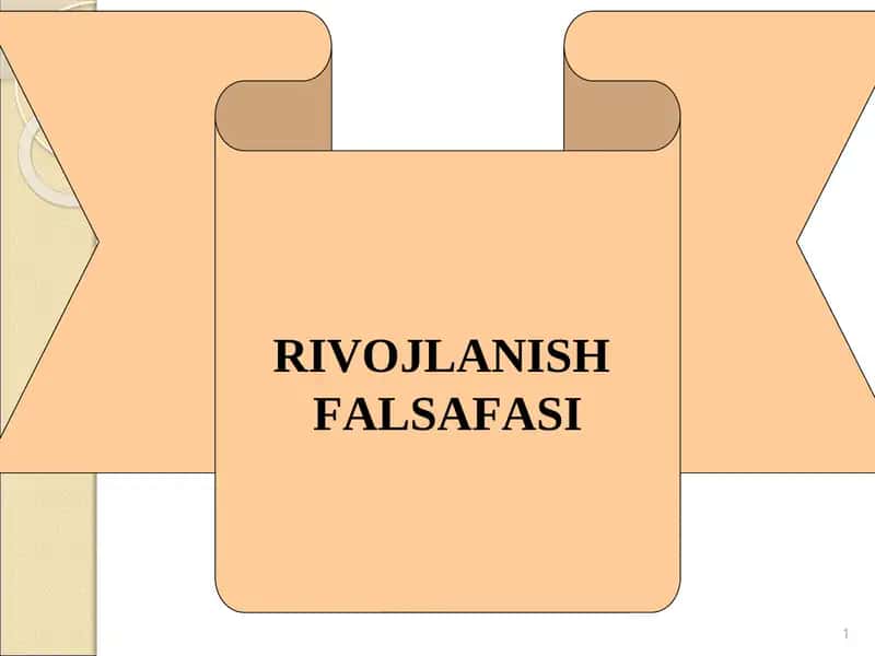 RIVОJLАNISH FАLSАFАSI 1