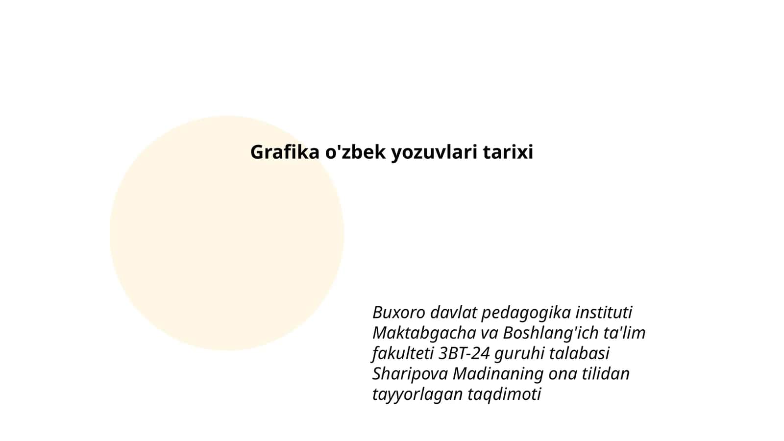 Grafika o'zbek yozuvlari tarixi 1