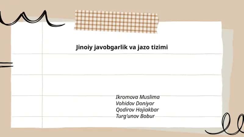 Jinoiy javobgarlik va jazo tizimi 1