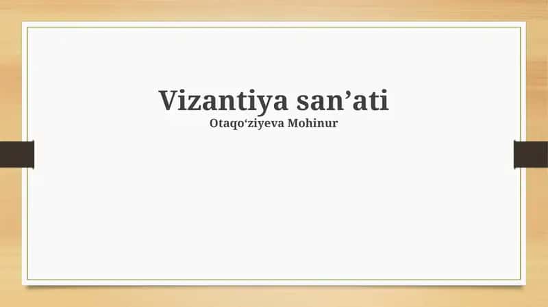 Vizantiya sanʼati 1