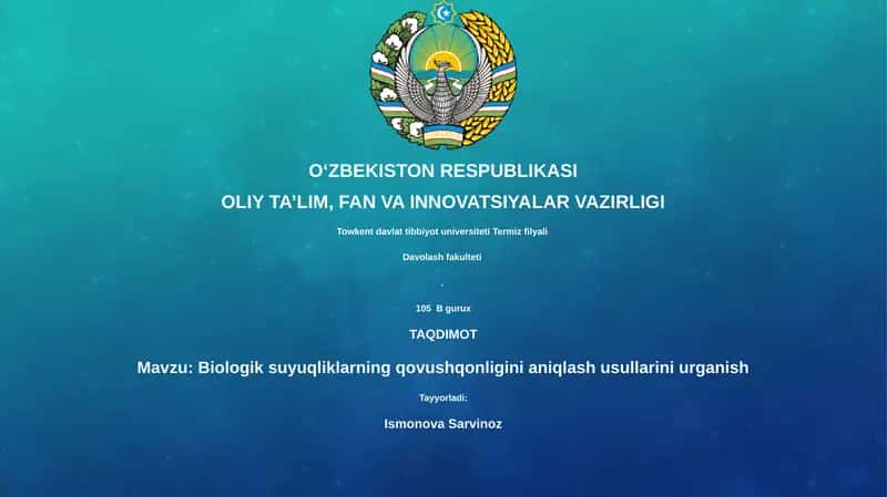 Biologik suyuqliklarning qovushqonligini aniqlash usullarini urganish 1