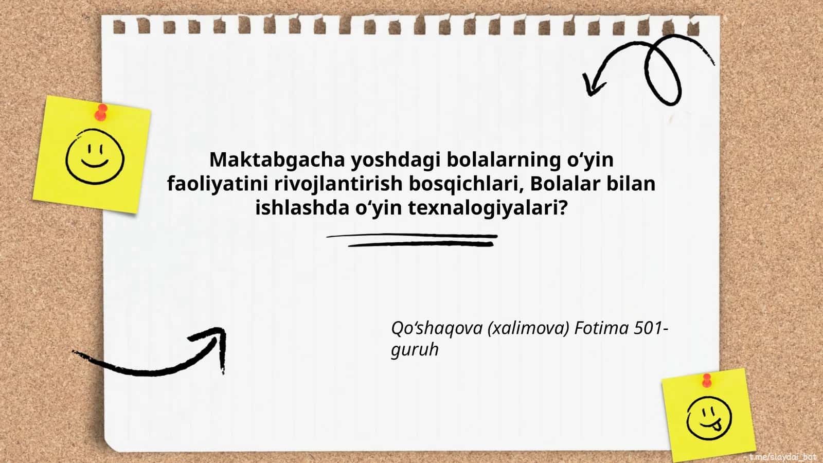 Maktabgacha yoshdagi bolalarning o‘yin faoliyatini rivojlantirish bosqichlari 1