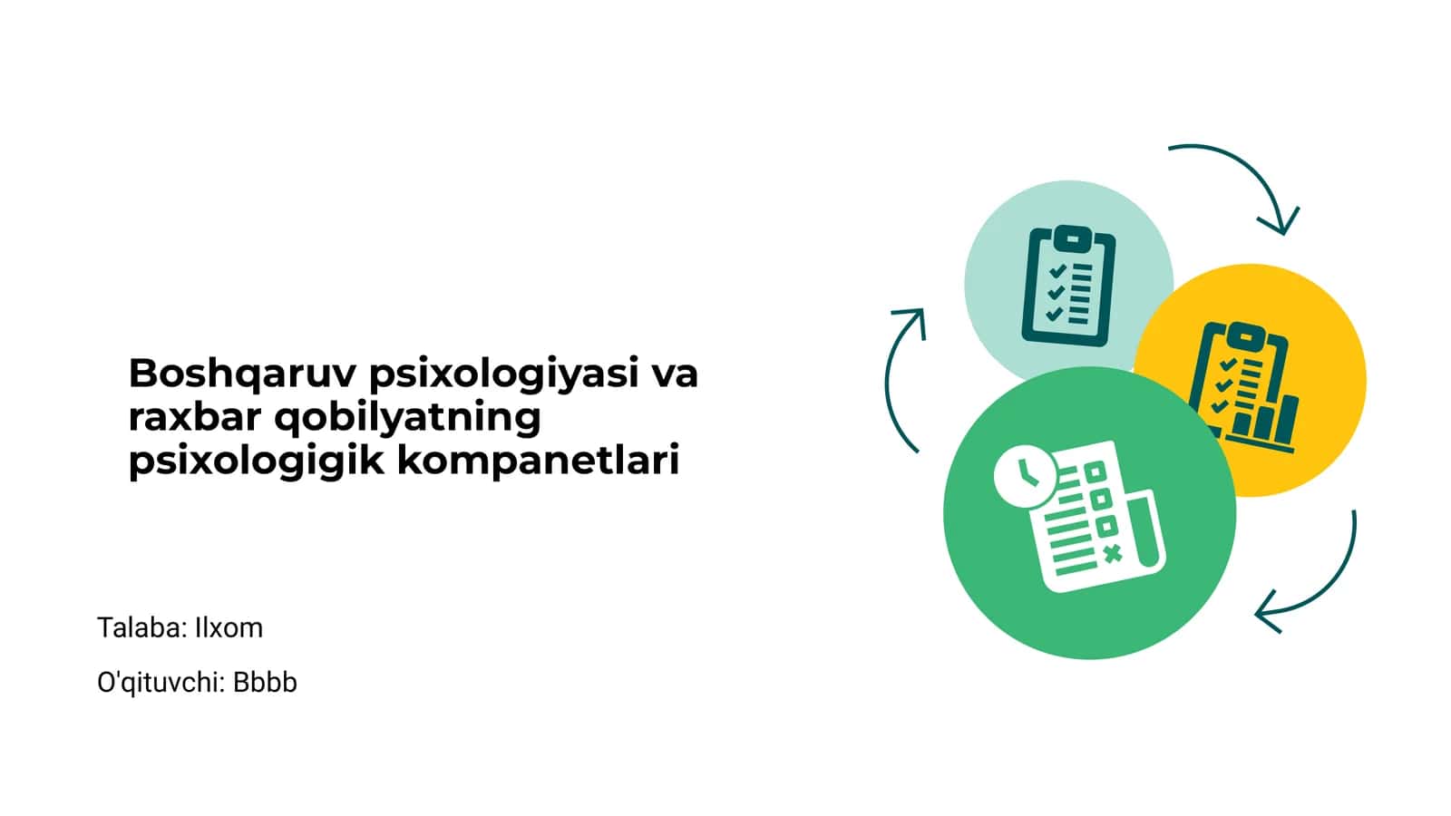 Boshqaruv psixologiyasi va raxbar qobilyatning psixologigik kompanetlari 1