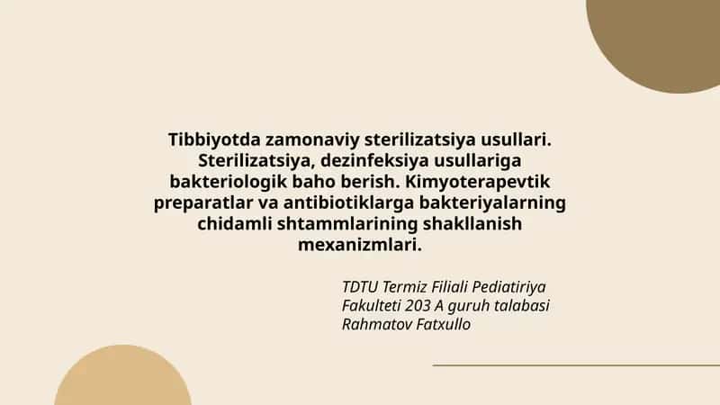 Zamonaviy Sterilizatsiya Usullari 1
