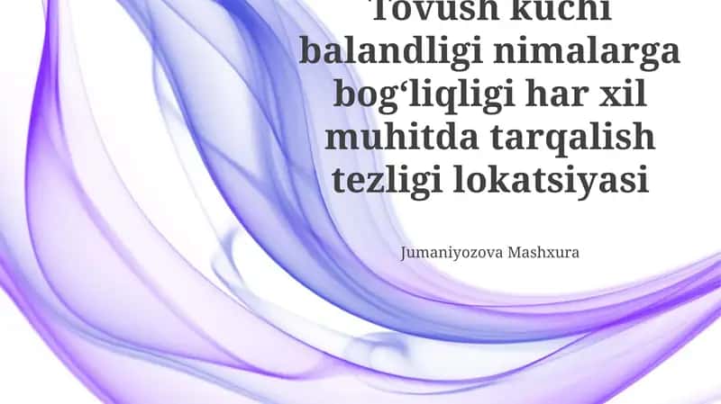 Tovush kuchi balandligi 1