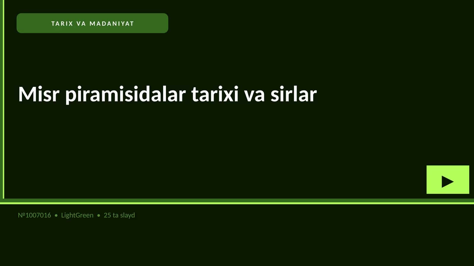 Misr piramisidalar tarixi va sirlar 1