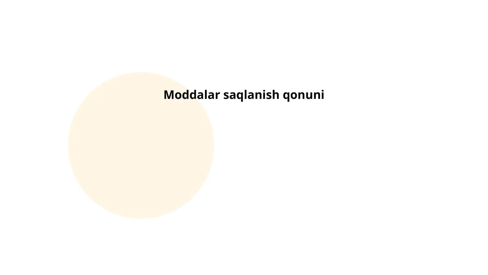 Moddalar saqlanish qonuni 1