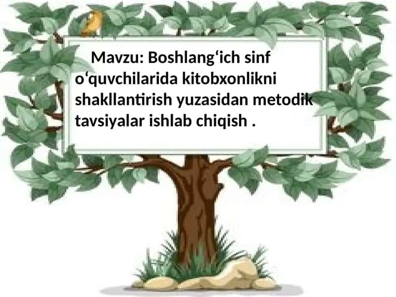 Kitobxonlikni shakllantirish 1