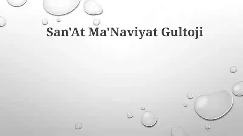 San'At Ma'Naviyat Gultoji