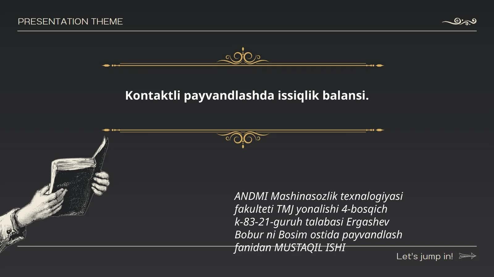 Kontaktli payvandlashda issiqlik balansi 1