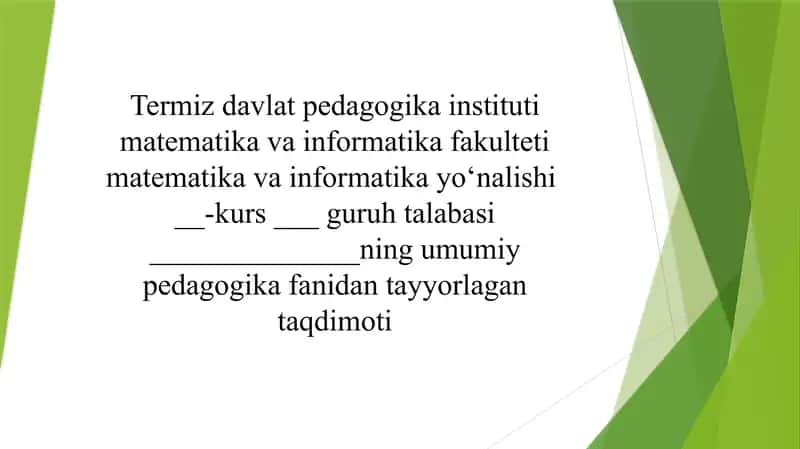 Shaxsning rivojlanishi, tarbiyasi va ijtimoiylashuvi. Yaxlit pedagogik jarayon mavzusida taqdimot 1