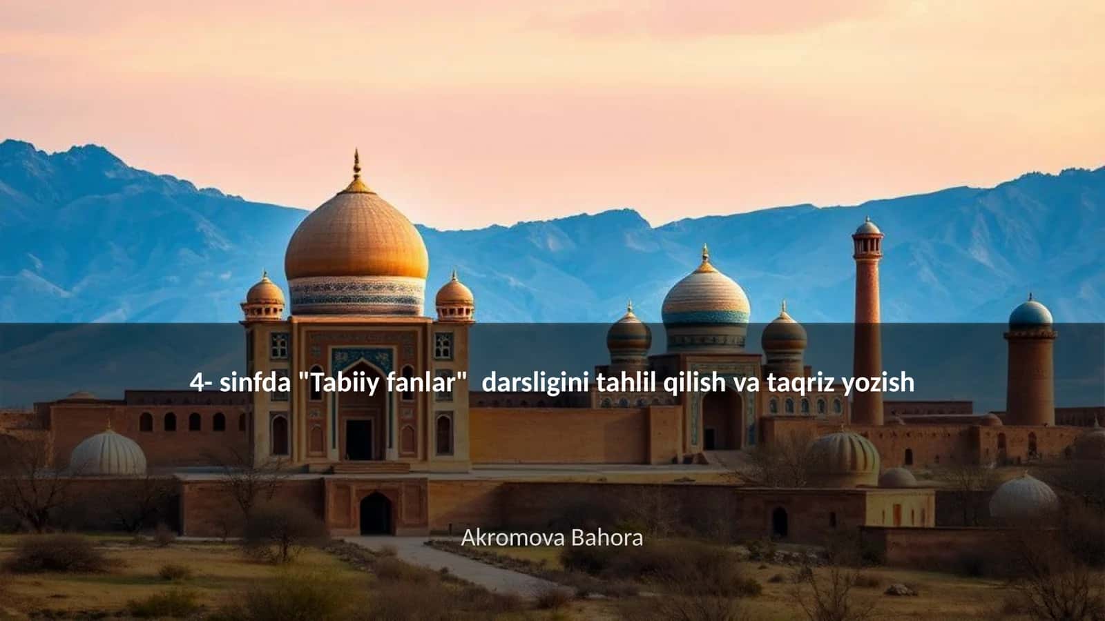 "Tabiiy fanlar" darsligi 1