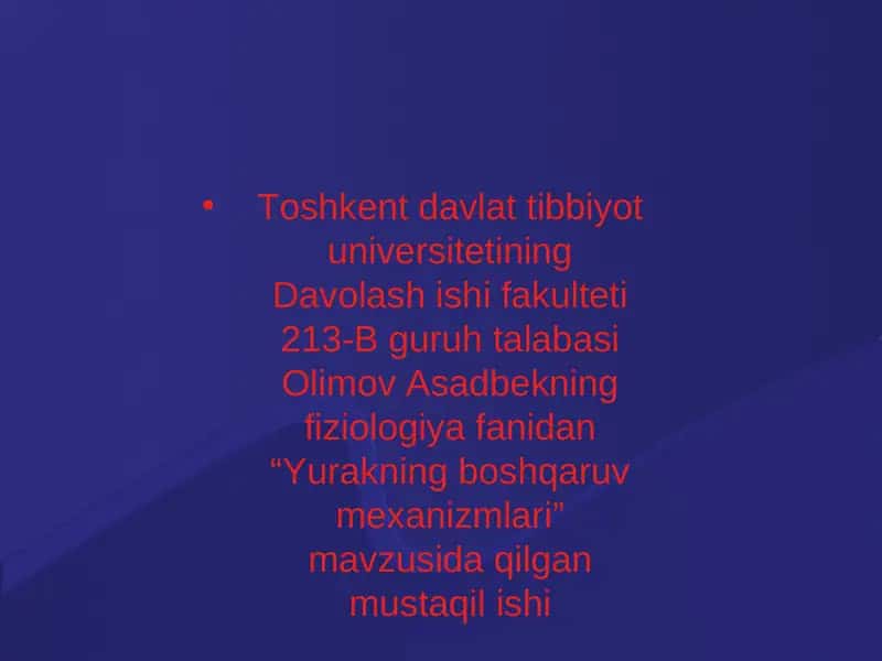 Yurakning boshqaruv mexanizmlari 1