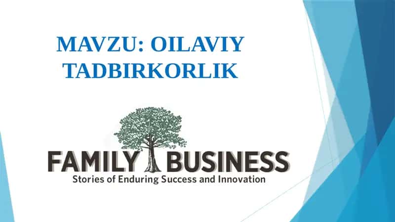 Oilaviy Tadbirkorlik 1