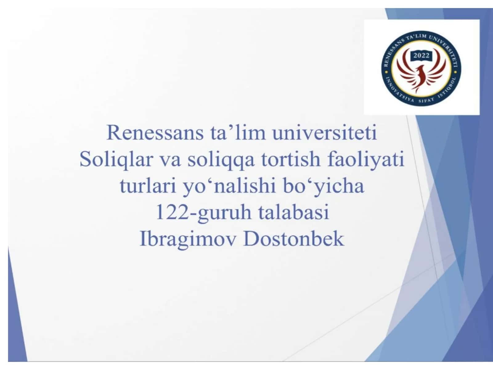 Islomning 5 rukni 1