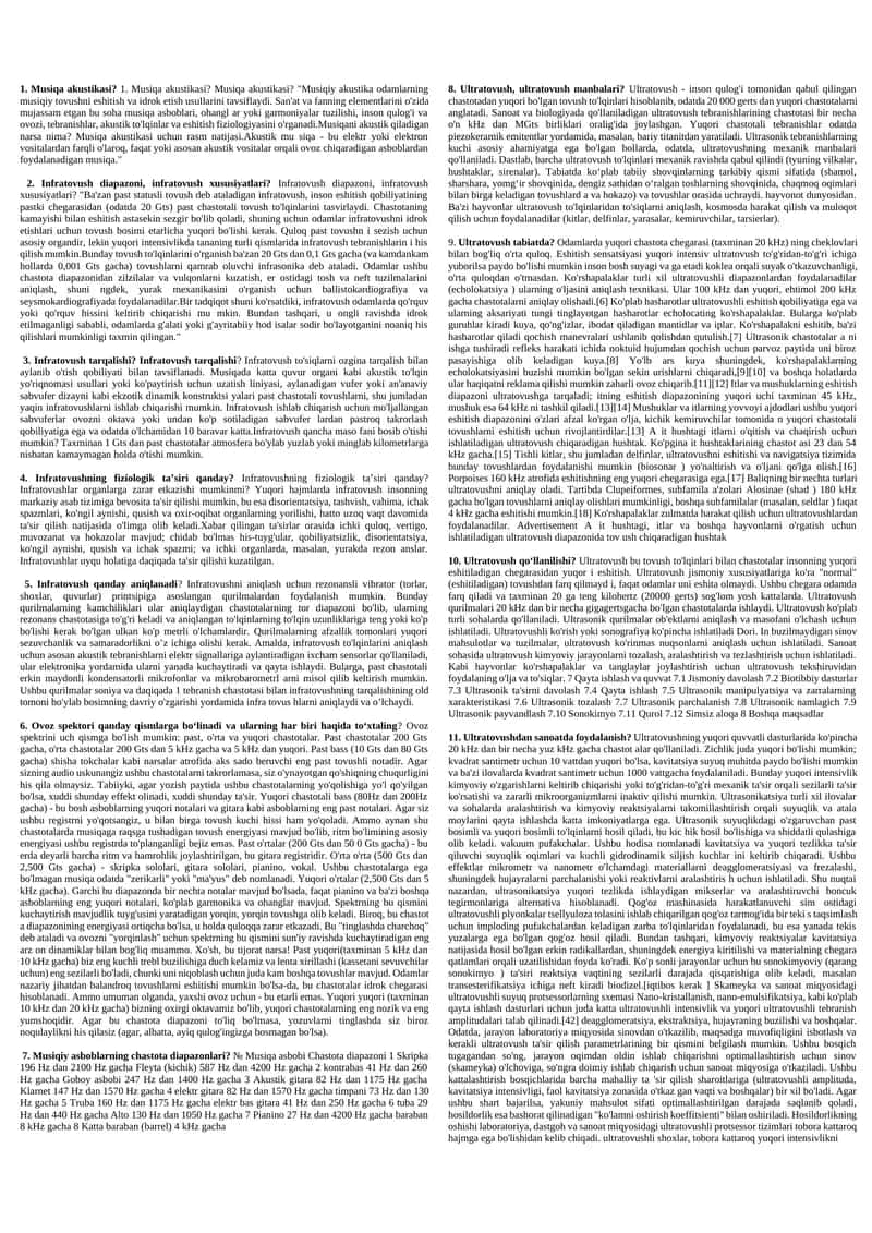 Musiqa akustikasi 1