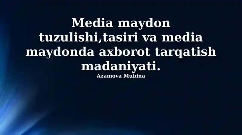 Ommaviy axborot maydoni