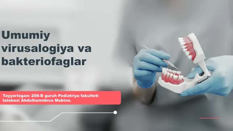 Umumiy virusalogiya va bakteriofaglar. 1