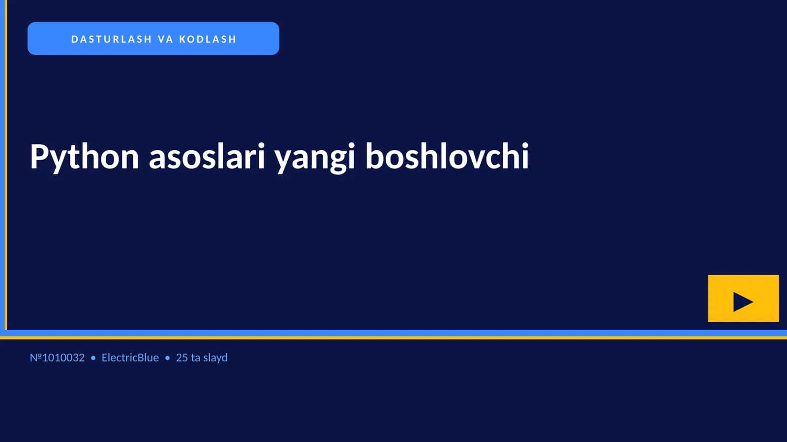 Python asoslari yangi boshlovchi 1