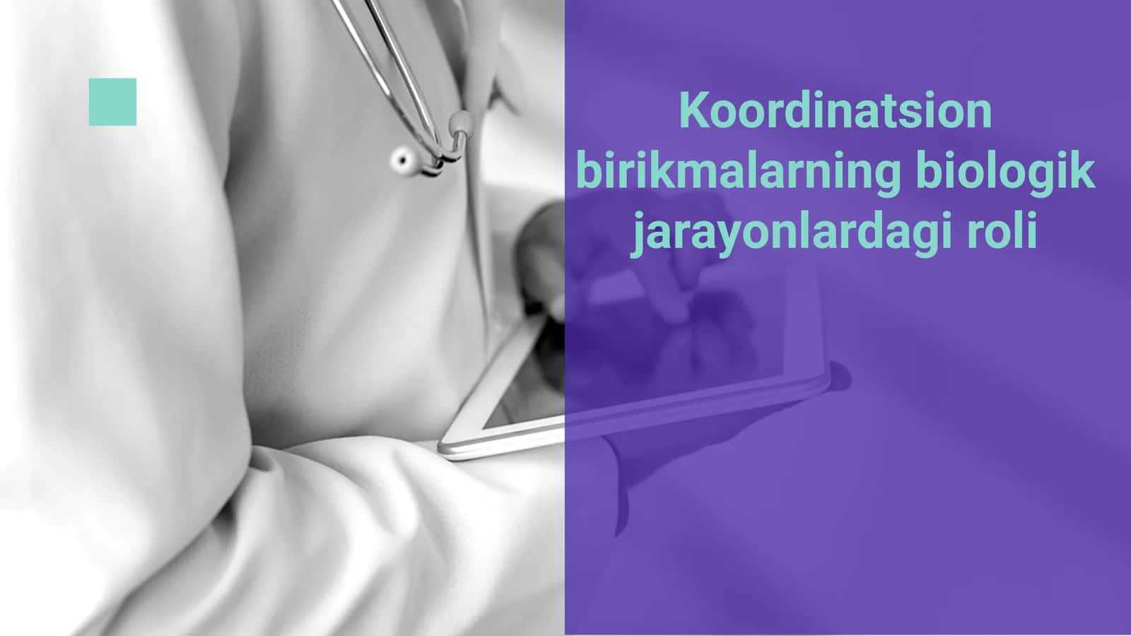 Koordinatsion birikmalarning biologik jarayonlardagi roli 1