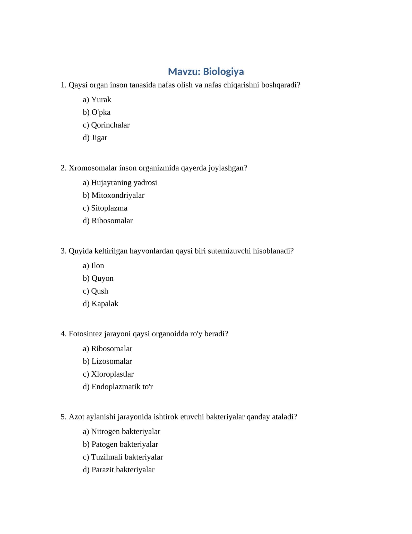 Biologiya 1