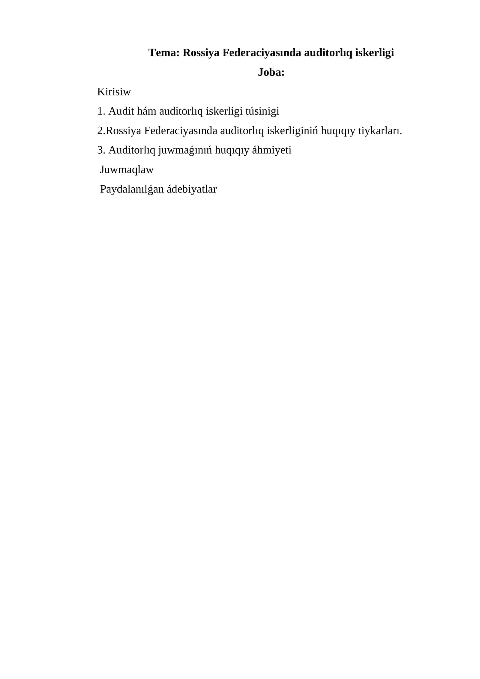 Rossiya Federaciyasında auditorlıq iskerligi 1
