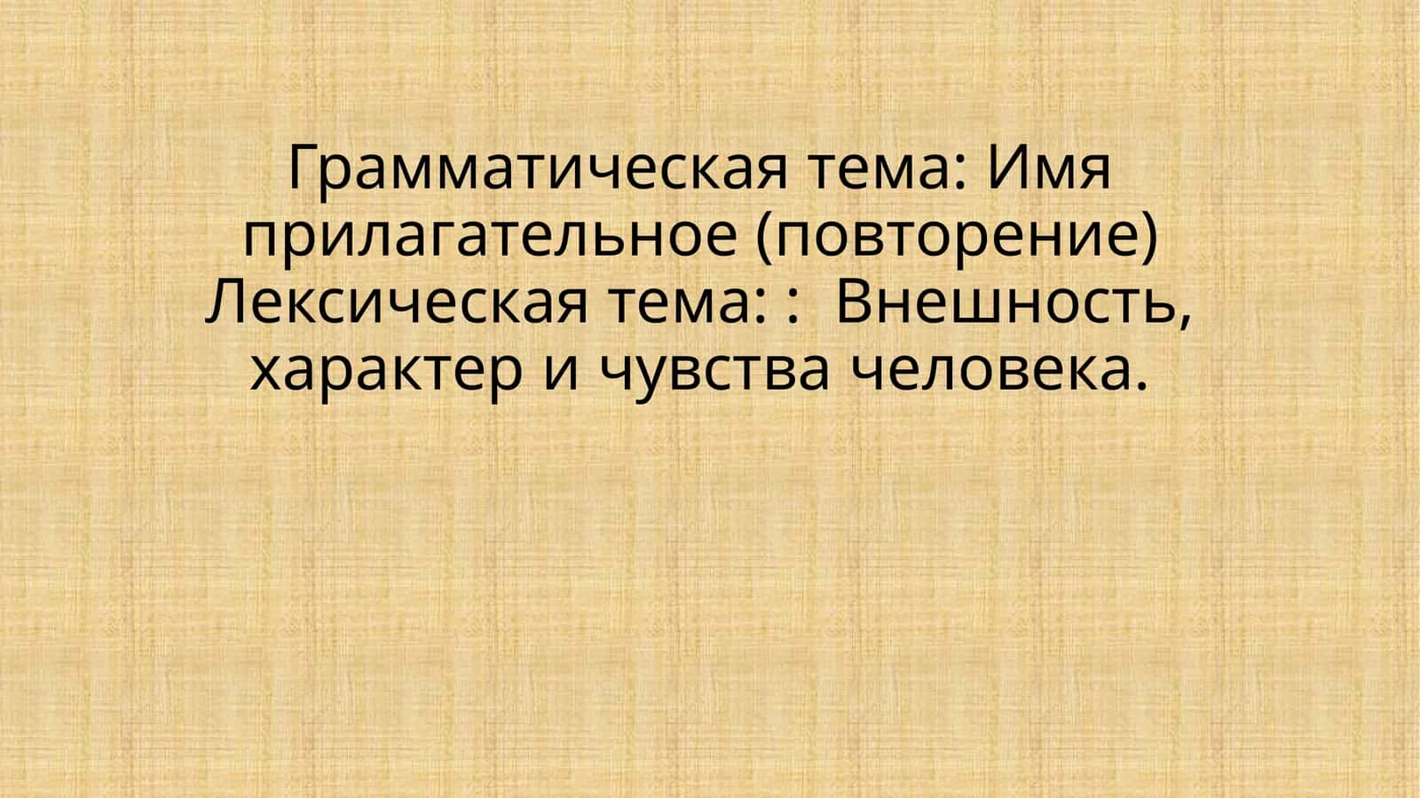 Имя прилагательное в русском языке 1