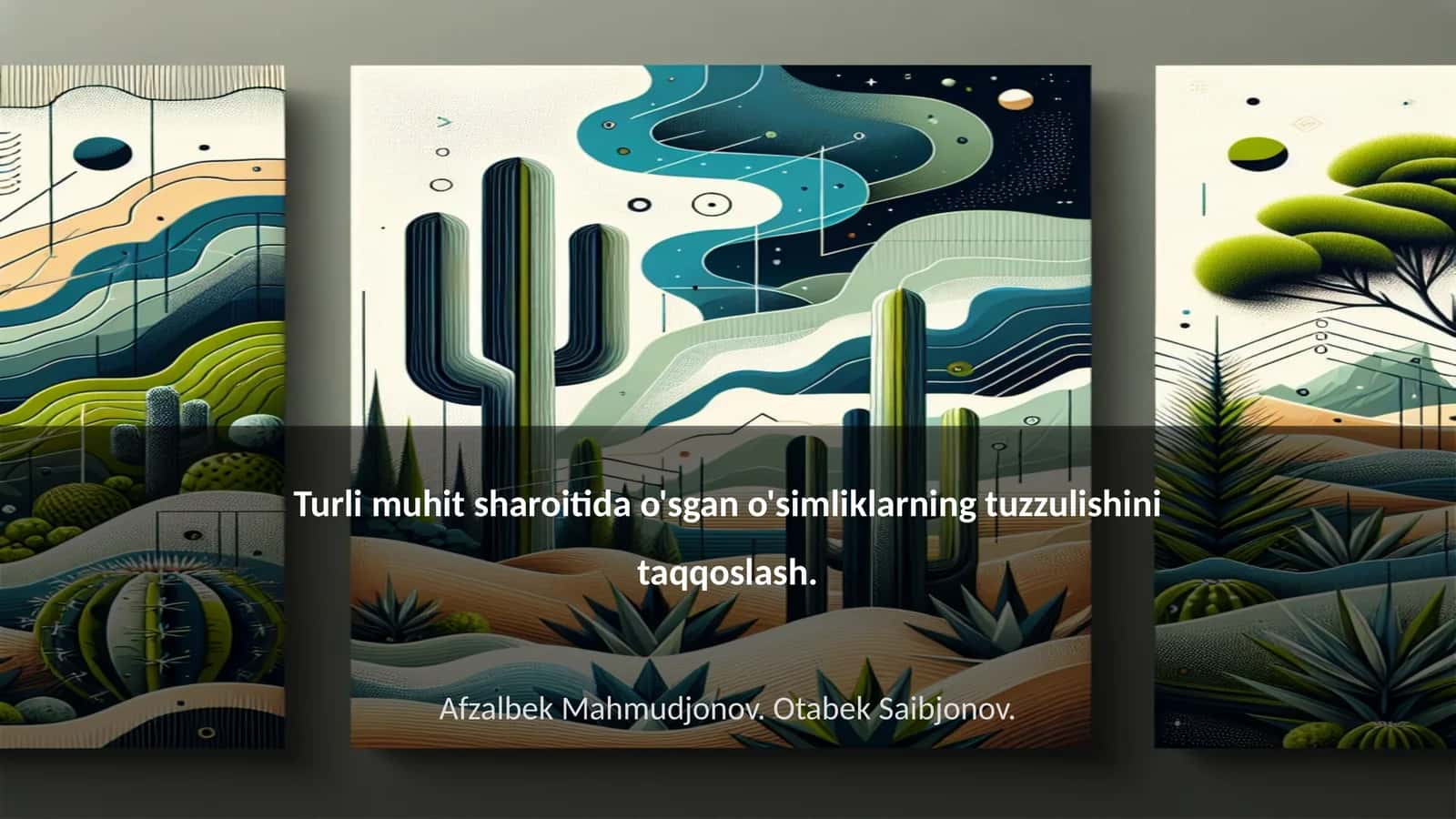 Turli muhit sharoitida o'sgan o'simliklarning tuzzulishini taqqoslash 1