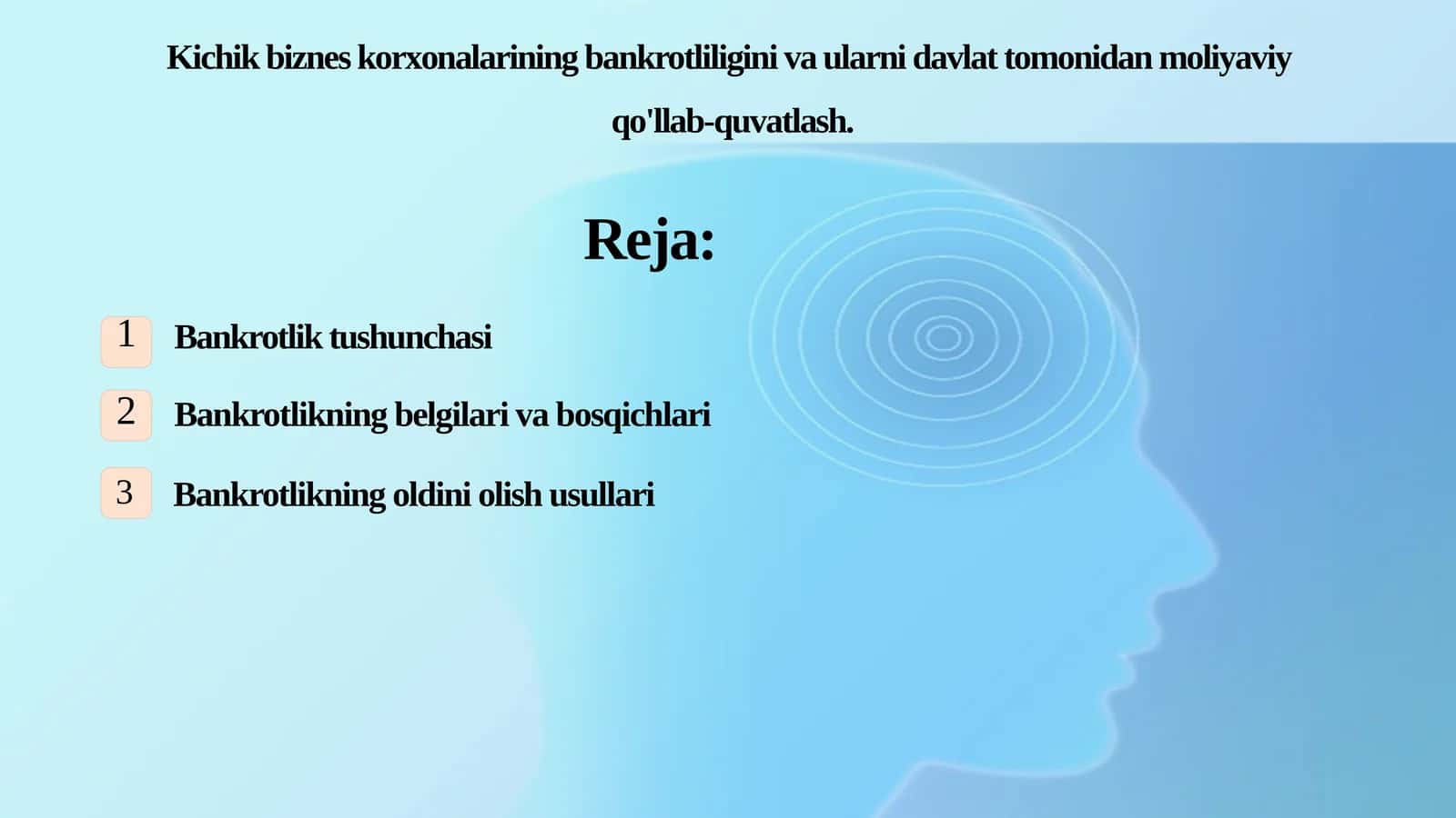 Bankrotlikning belgilari va bosqichlari 1