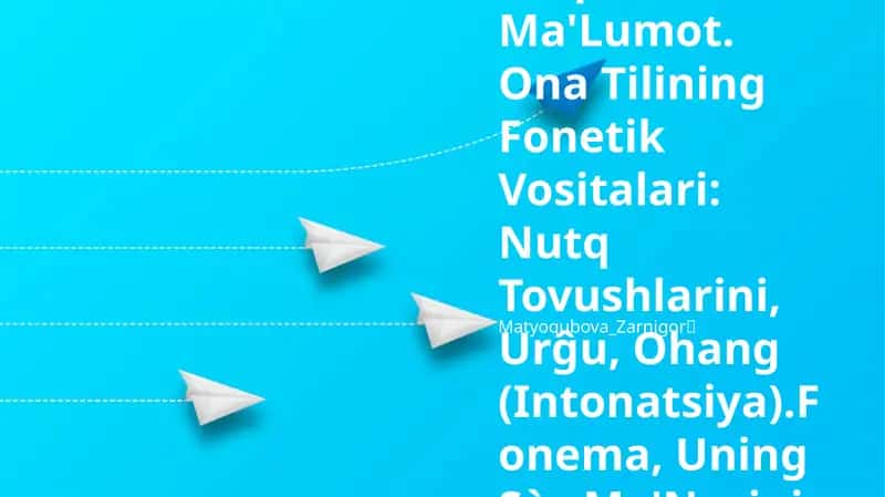 Fonetika va fonologiya 1