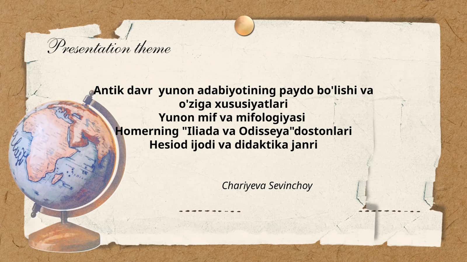 Antik davr yunon adabiyoti 1