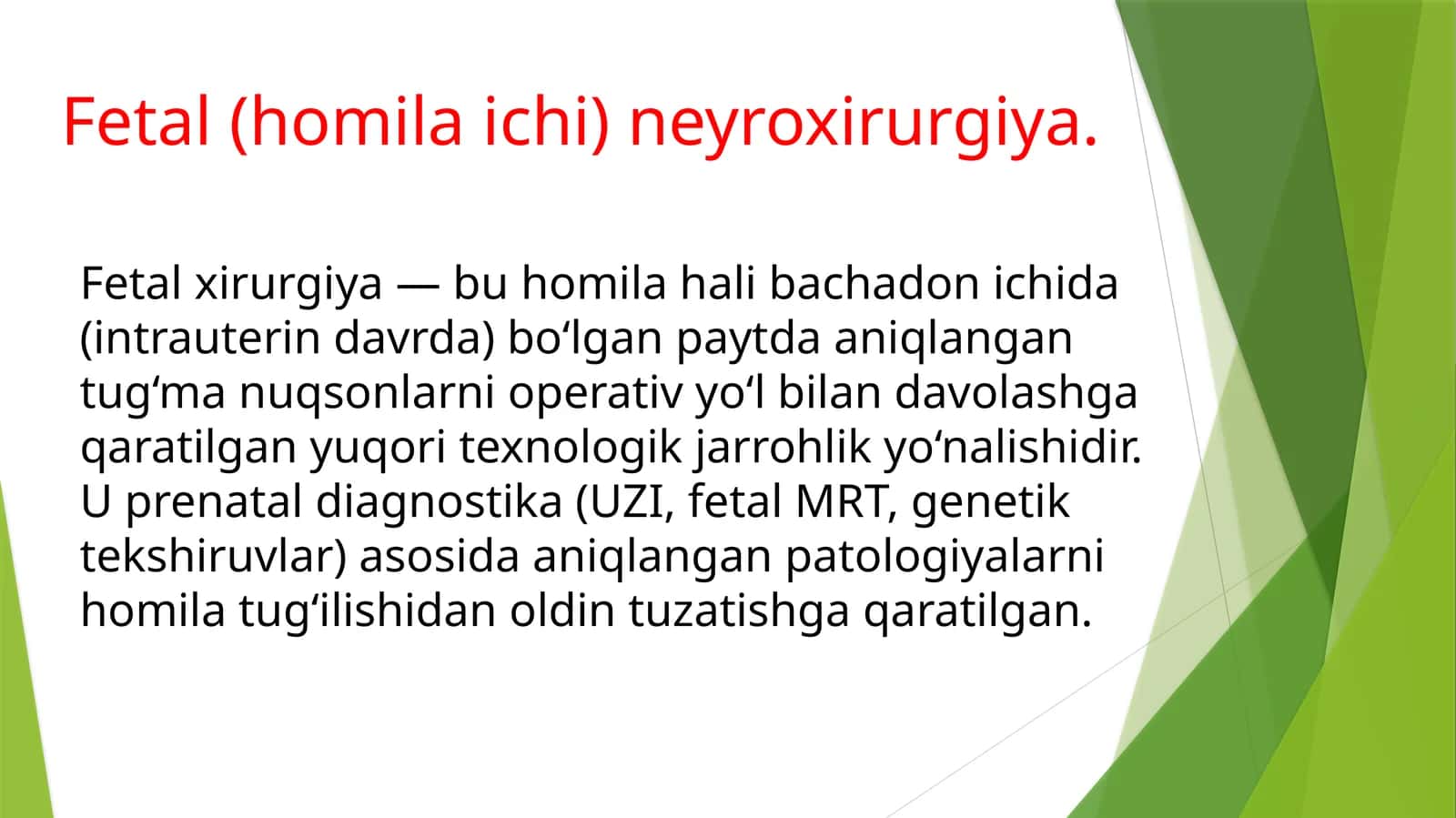 Fetal (homilaichi) neyroxirurgiya 1