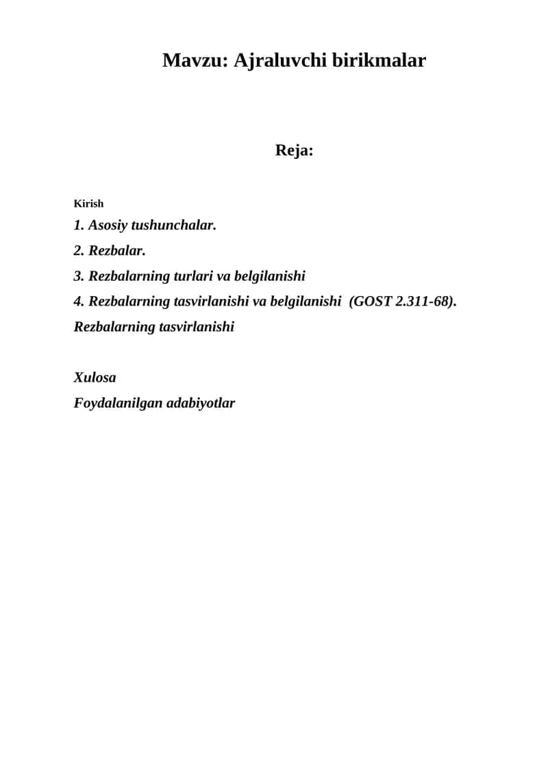 Ajraluvchi birikmalar 1