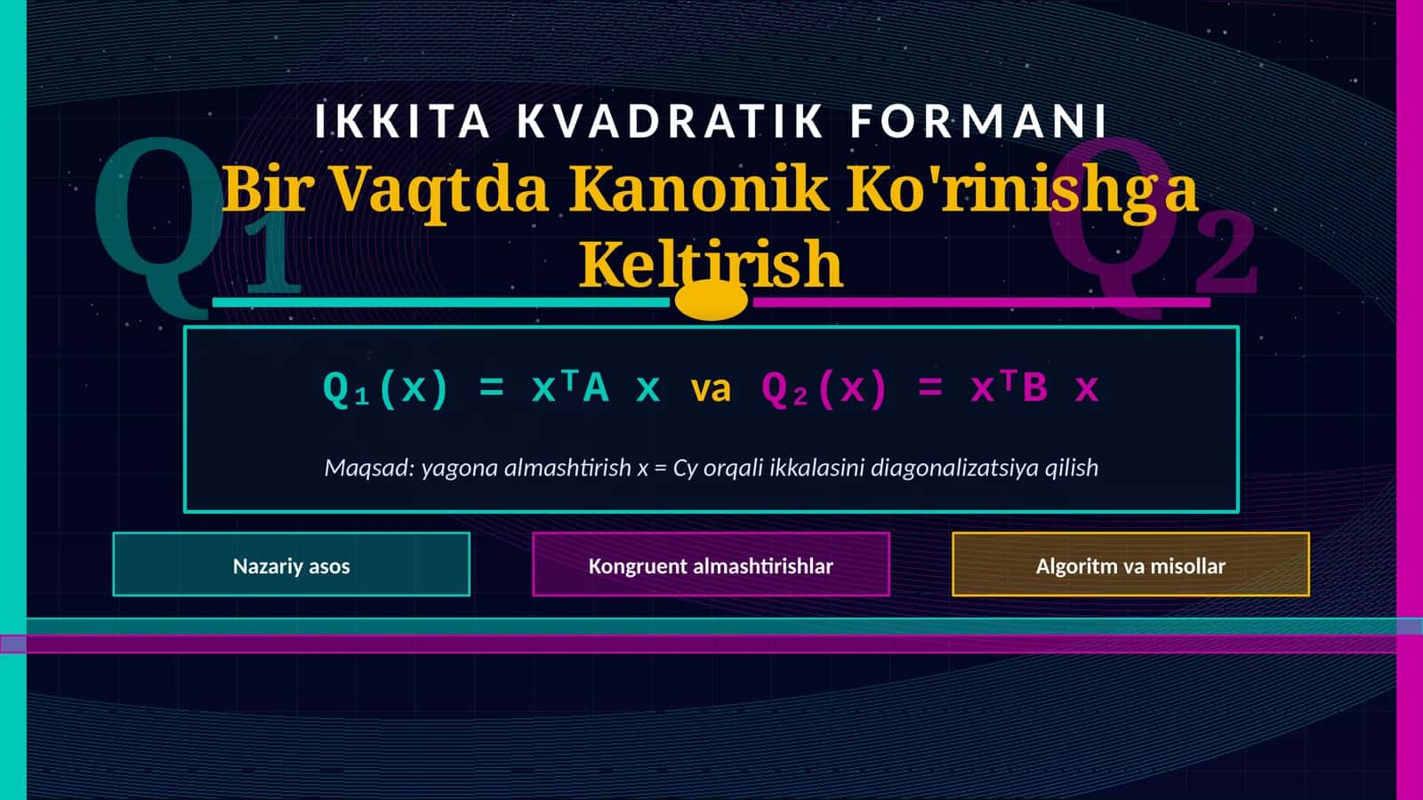 IKKITA KVADRATIK FORMA 1