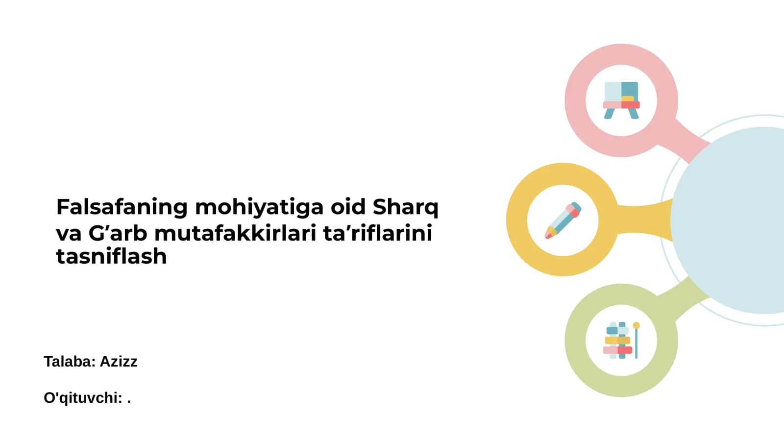 Falsafaning mohiyatiga oid Sharq va G’arb mutafakkirlari ta’riflarini tasniflash 1