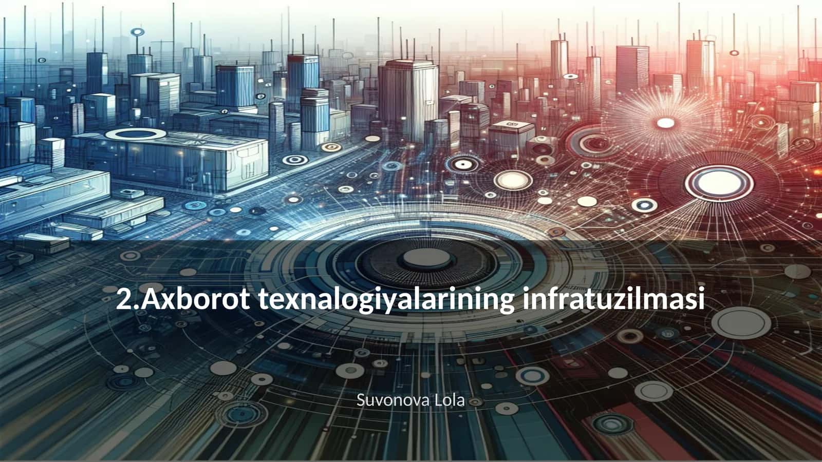 Axborot texnalogiyalarining infratuzilmasi 1