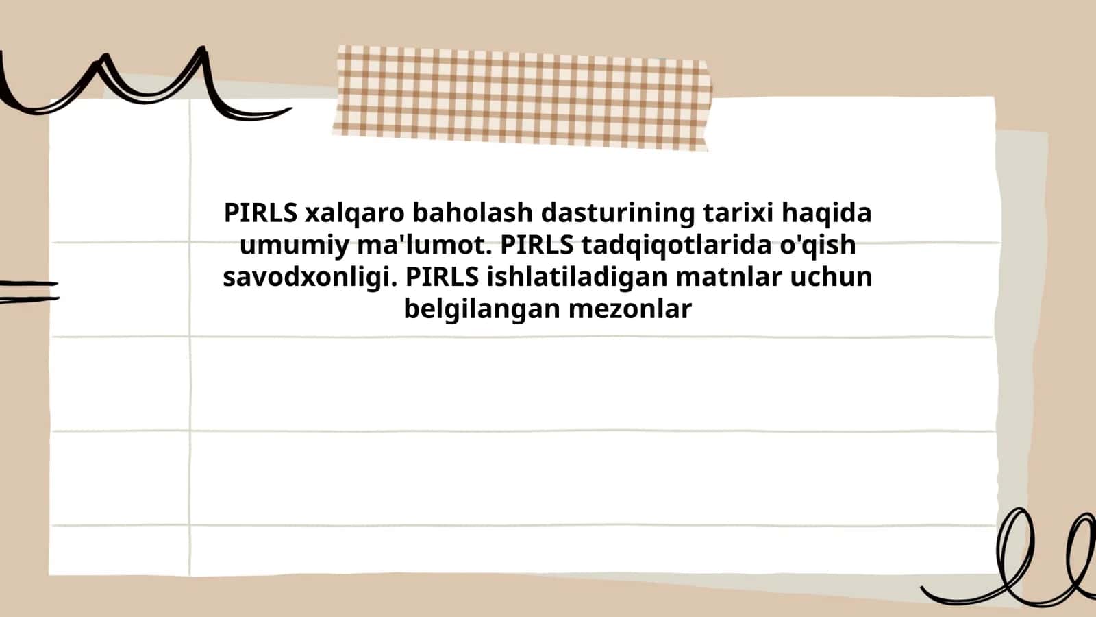 PIRLS xalqaro baholash dasturi 1