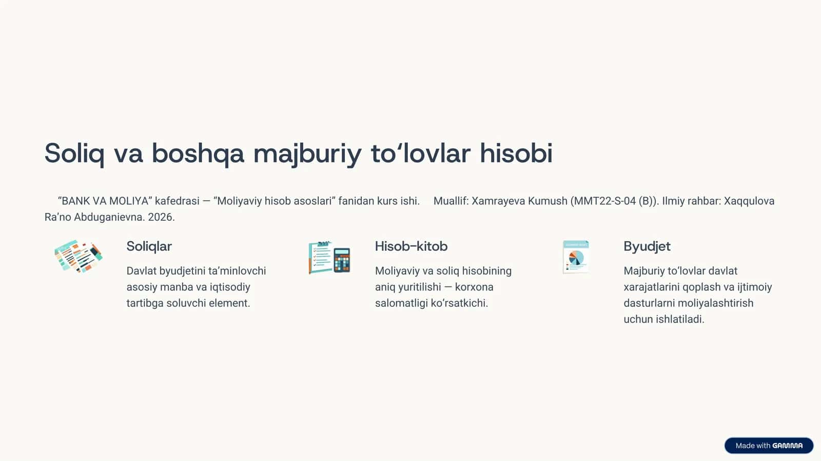 Moliyaviy hisob asoslari 1