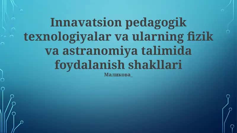 Fizika va Astronomiyada Immersiv Texnologiyalar 1