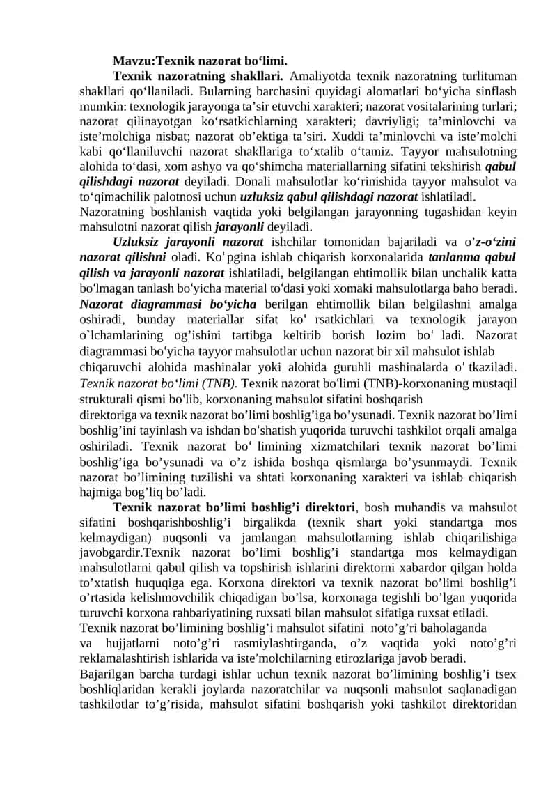 Texnik nazorat bo‘limi 1
