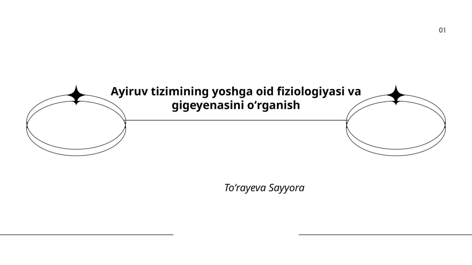 Ayiruv tizimining yoshga oid fiziologiyasi va gigeyenasini oʻrganish 1