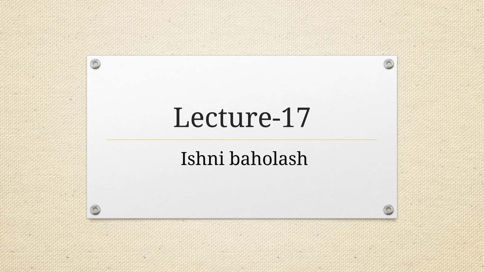 Ishnibaholash 1