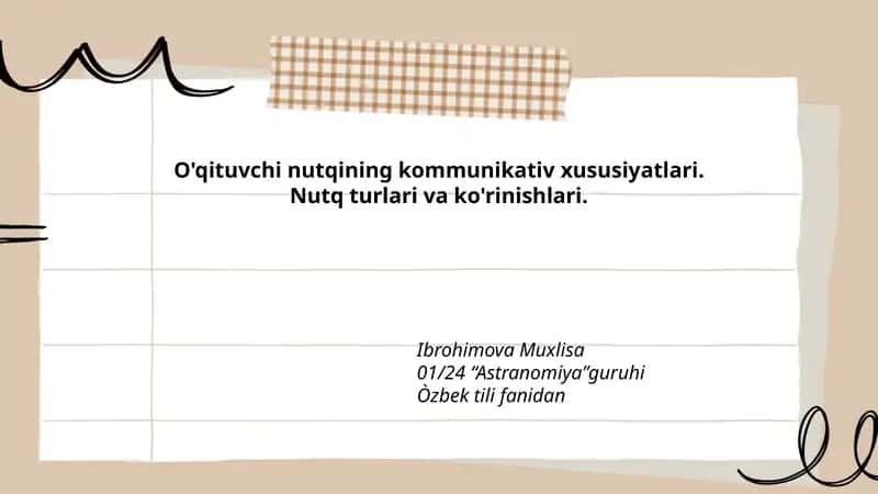 O'qituvchi nutqining kommunikativ xususiyatlari 1