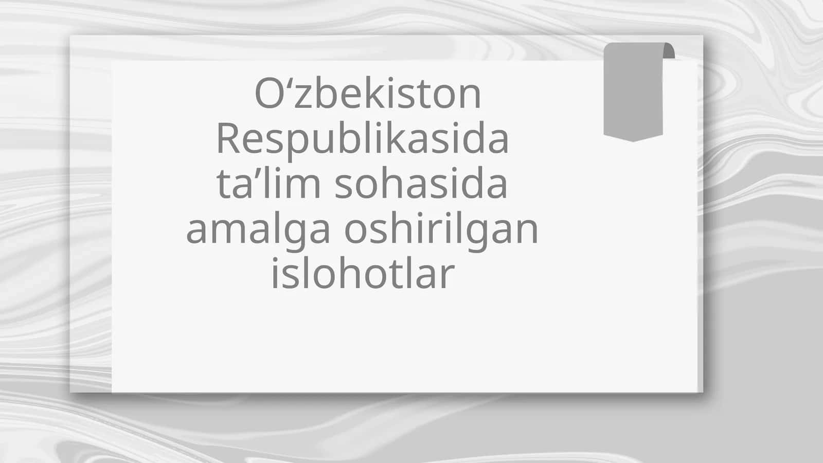 Ta'lim sohasidagi davlat siyosatining mazmun-mohiyati 1