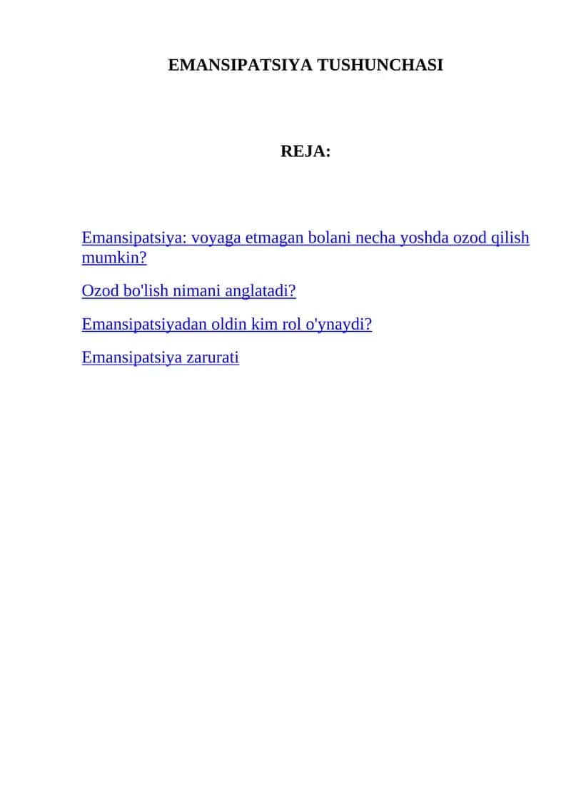 Emansipatsiya Tushunchasi 1