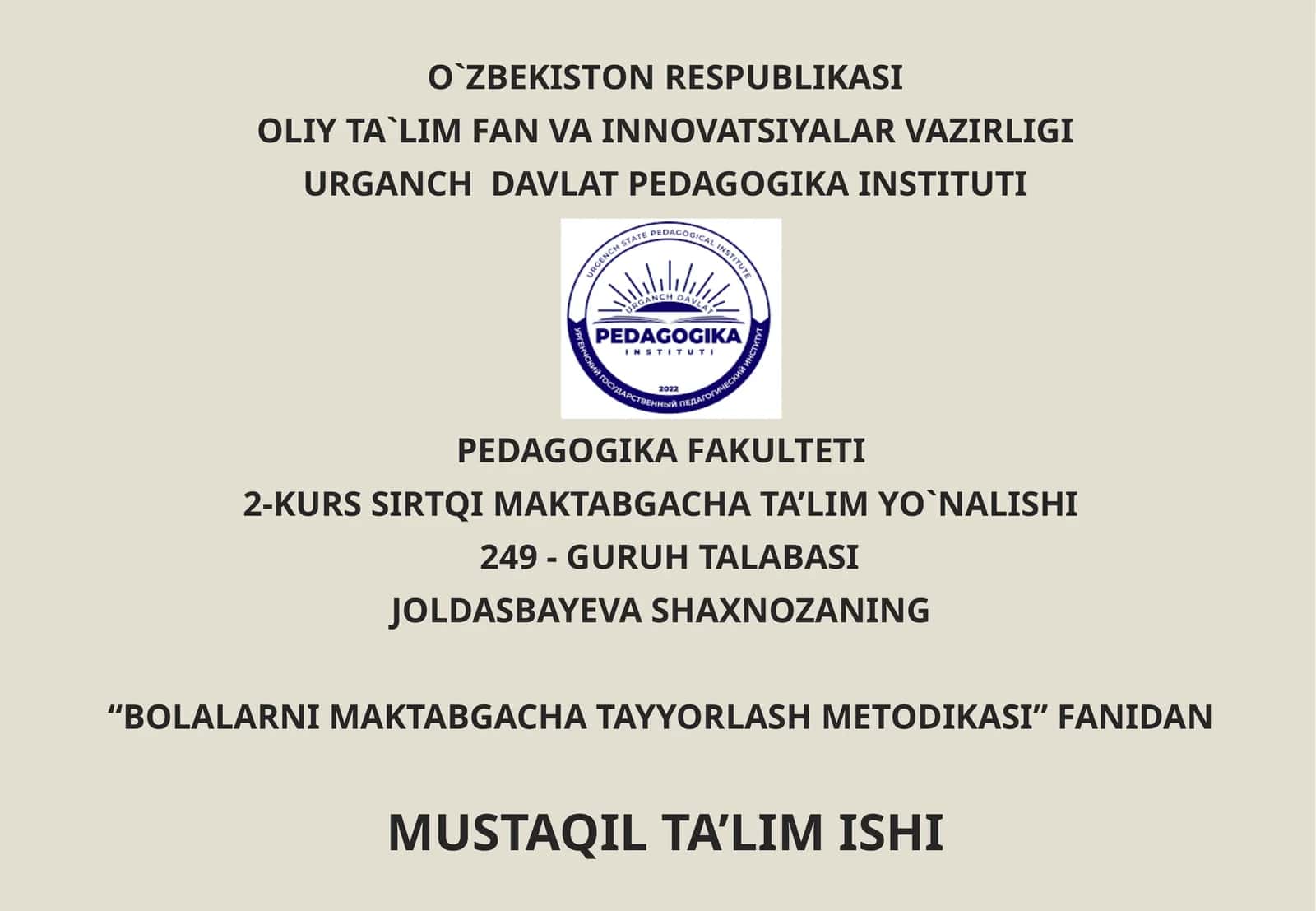 Bolalarni maktabga tayyorlashda tabiat bilan tanishtirish metodikasining roli 1